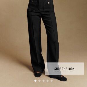 Sezane Classic Black Wide-Leg Trousers